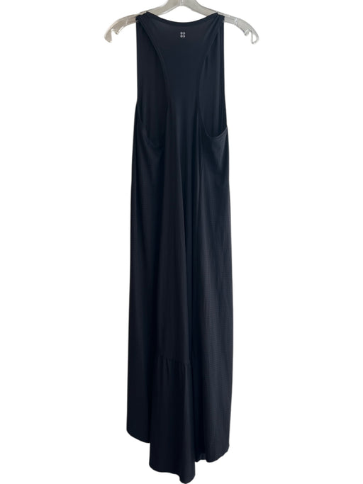 Sweaty Betty Size Small Black Elastane Round Neck Sleeveless High Low Maxi Dress Black / Small