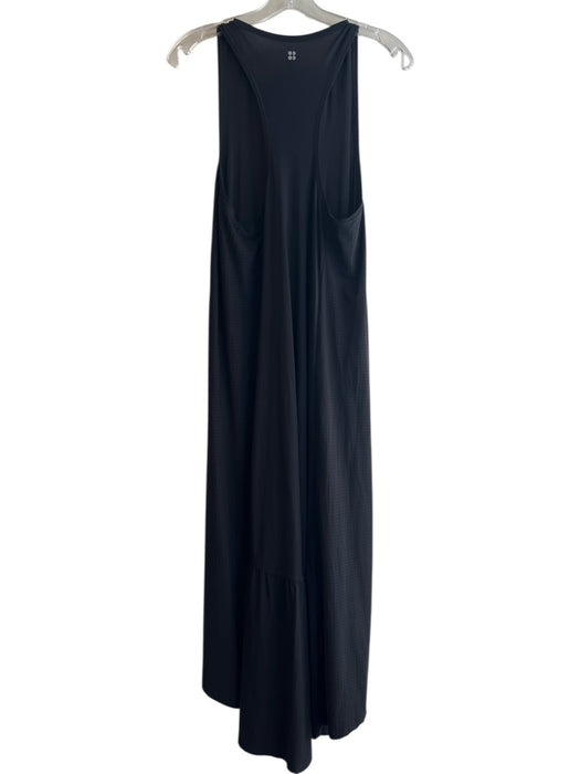 Sweaty Betty Size Small Black Elastane Round Neck Sleeveless High Low Maxi Dress Black / Small