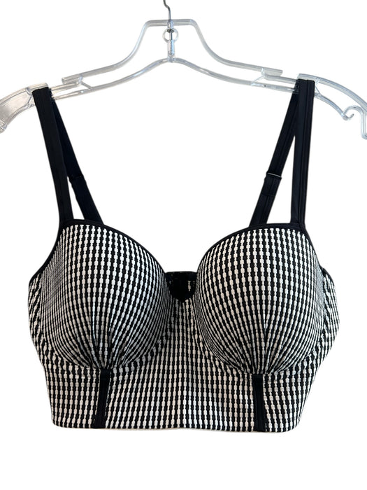 Prima Donna Size Est M Black & White Polyamide Checked Adjustable Strap Bra Black & White / Est M