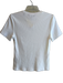 Veronica Beard Size M White Pima Cotton Short Sleeve Ribbed Solid Color Top White / M