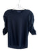 Veronica Beard Size S Black Pima Cotton Heathered Round Neck 3/4 Sleeve Top Black / S