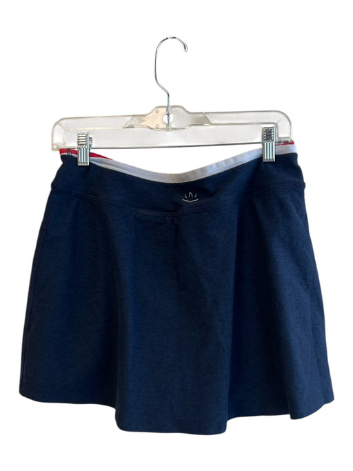 Beyond Yoga Size M Navy Red & White Polyester Blend Elastic Waist Skort Skirt Navy Red & White / M