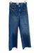 Frame Size 28 Dark Wash Cotton High Rise Zip Fly 5 Pocket Wide Leg Jeans Dark Wash / 28