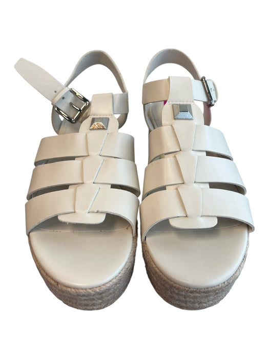 Marc Fisher Shoe Size 6 Off White Manmade Material Open Toe & Heel Strappy Shoes Off White / 6
