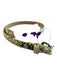 Ann Taylor Green Leather Reptile Embossed Gunmetal Hardware Square Buckle Belts Green / S