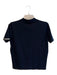 Frame Size Medium Navy & Cream Cotton Short Sleeve Collared Gold Hardware Top Navy & Cream / Medium