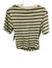 Baum und Pferdgarten Size S Cream White & Green Cotton Short Sleeve Stripe Top Cream White & Green / S