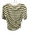 Baum und Pferdgarten Size S Cream White & Green Cotton Short Sleeve Stripe Top Cream White & Green / S