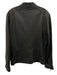 Vera Pella Size XL Black Leather Solid Moto Men's Jacket Black / XL