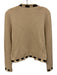L'agence Size S Beige & Black Wool Blend Textured Knit Open Front Sweater Beige & Black / S