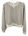 Spanx Size S Cream White & Taupe Beige Modal Blend Striped Long Sleeve Sweater Cream White & Taupe Beige / S