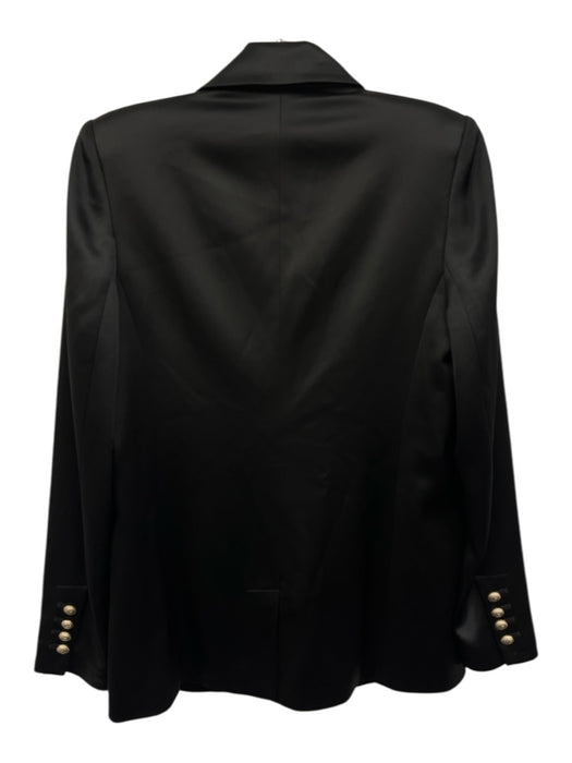 Generation Love Size 6/S Black Acetate Blend Satin Pleated Front Blazer Pant Set Black / 6/S