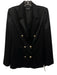 Generation Love Size 6/S Black Acetate Blend Satin Pleated Front Blazer Pant Set Black / 6/S