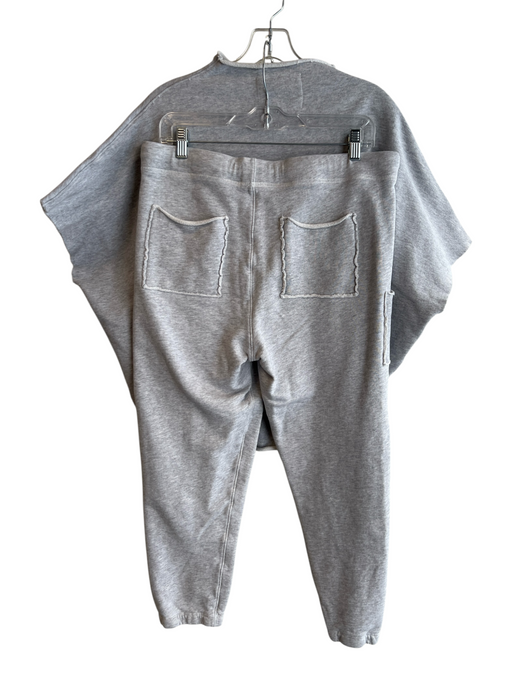 Frank & Eileen Size S Grey Cotton Cap Sleeve seam detail Sweat Set Pant Set Grey / S