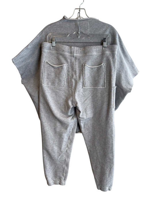 Frank & Eileen Size S Grey Cotton Cap Sleeve seam detail Sweat Set Pant Set Grey / S