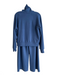 Spanx Size S/M Blue Polyester Elastic Waist 3/4 Zip Wide Leg Pant Set Blue / S/M