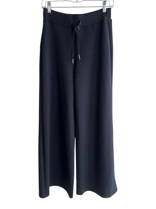 Spanx Size S Black Polyester Elastic & Drawstring Waist solid color Pants Black / S