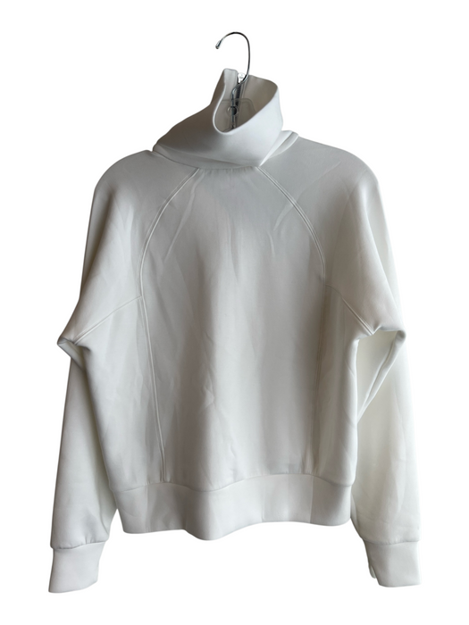 Spanx Size S White Polyester Long Sleeve solid color 3/4 Zip Lined Sweater White / S