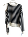 Spanx Size S Black & White Polyester Long Sleeve Striped Cut Out Design Top Black & White / S