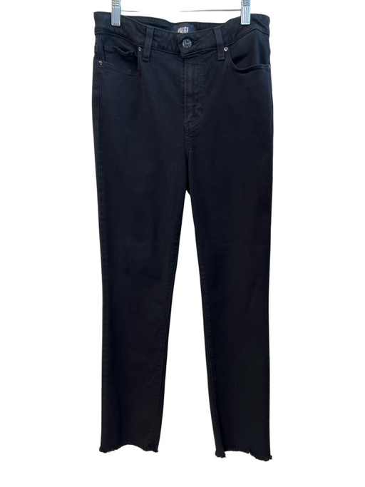 Paige Size 28 Black Rayon Blend High Rise 5 Pocket Straight Leg Jeans Black / 28