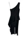 Chiara Boni Size 42 Black Polyamide & Elastane One Shoulder Peplum Jumpsuit Black / 42