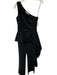 Chiara Boni Size 42 Black Polyamide & Elastane One Shoulder Peplum Jumpsuit Black / 42