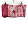 W Worth Pink & White Silk Architectural Square scarf Pink & White / One Size