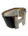 Hermes Silver & Black Enamel Silver Hardware Logo Wide Cuff Clic Clac Bracelet Silver & Black