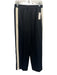 Madewell Size XS Black & White Polyester Elastic Waistband Satin Pants Black & White / XS