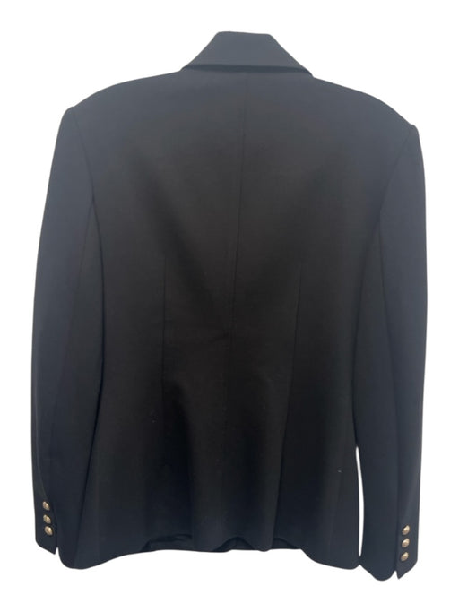 Generation Love Size S Black Rayon Blend Patch Pockets Button Front Lapel Jacket Black / S
