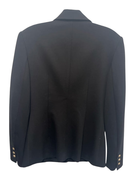 Generation Love Size S Black Rayon Blend Patch Pockets Button Front Lapel Jacket Black / S