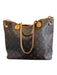 Louis Vuitton Brown Coated Canvas Monogram Leather Trim Open Top Tote Bag Brown / MM