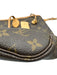 Louis Vuitton Brown Coated Canvas Monogram Leather Trim Open Top Tote Bag Brown / MM