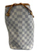 Louis Vuitton Blue & White Coated Canvas Damier Azur Leather Trim Open Top Bag Blue & White / MM