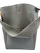 Celine Taupe Gray Leather Side Pockets Hook & Eye Closure Structured Tote Bag Taupe Gray