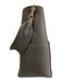 Celine Taupe Gray Leather Side Pockets Hook & Eye Closure Structured Tote Bag Taupe Gray