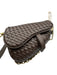 Tiffany & Fred Dark Brown Leather Woven Magnetic Flap Saddle Multiple Straps Bag Dark Brown