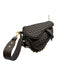 Tiffany & Fred Dark Brown Leather Woven Magnetic Flap Saddle Multiple Straps Bag Dark Brown