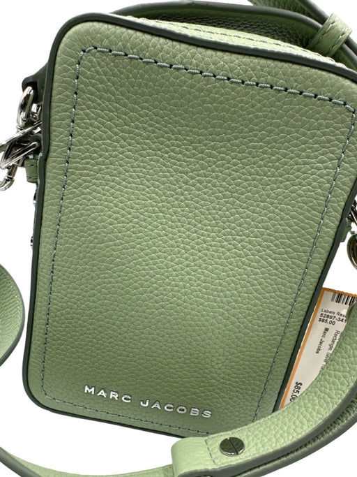 Marc Jacobs Mint Green Leather Zip Close Rectangle Silver Tone Hardware Bag Mint Green