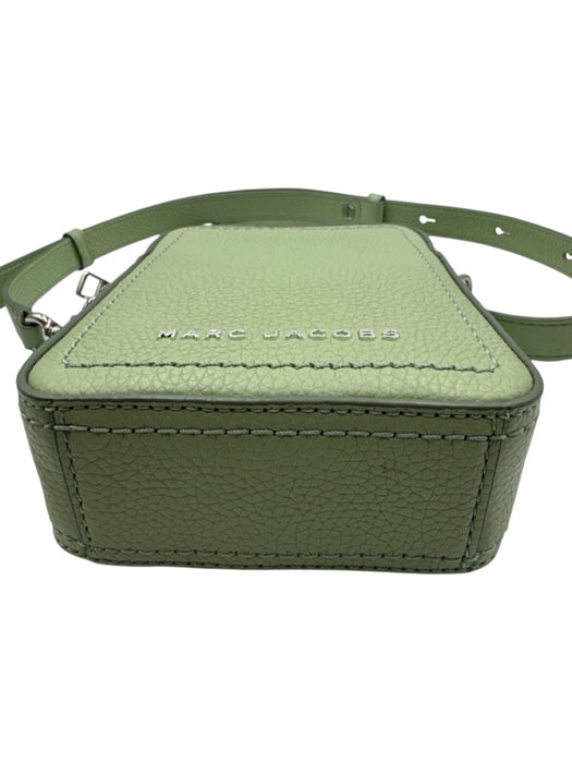 Marc Jacobs Mint Green Leather Zip Close Rectangle Silver Tone Hardware Bag Mint Green