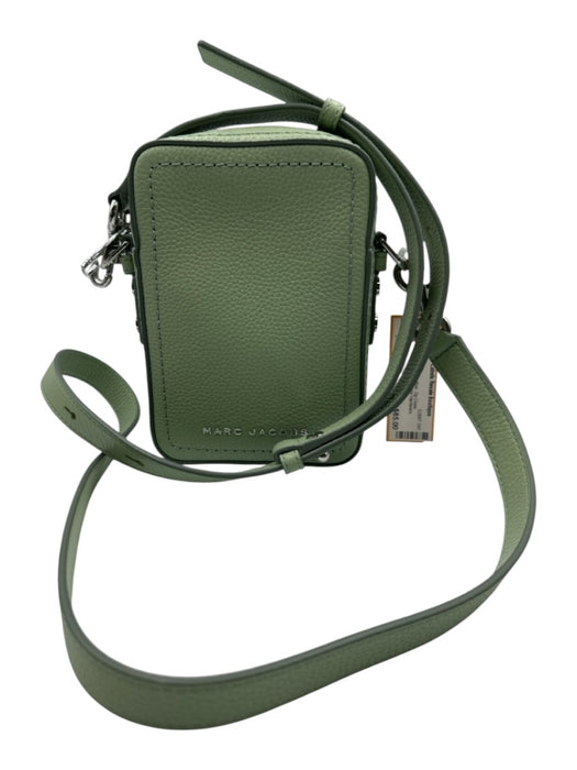 Marc Jacobs Mint Green Leather Zip Close Rectangle Silver Tone Hardware Bag Mint Green