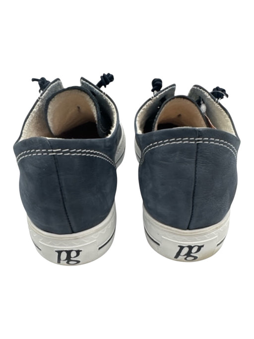 Paul Green Shoe Size 4.5 Navy & white Leather Lace Up Platform Sneakers Navy & white / 4.5