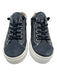 Paul Green Shoe Size 4.5 Navy & white Leather Lace Up Platform Sneakers Navy & white / 4.5