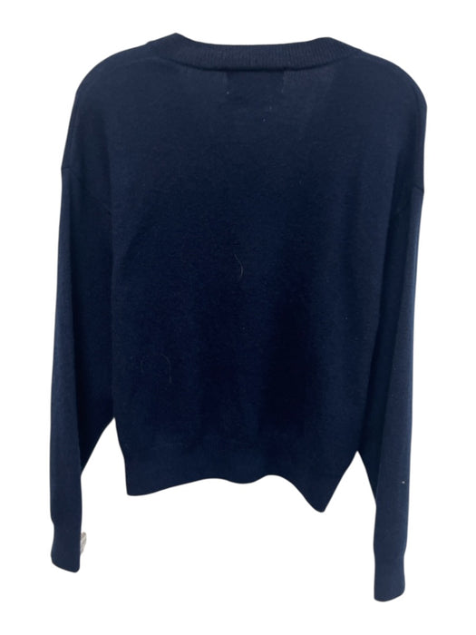 Colorush Size XS Navy Blue Cashmere Long Sleeve Knit Ribbed Sweater Navy Blue / XS