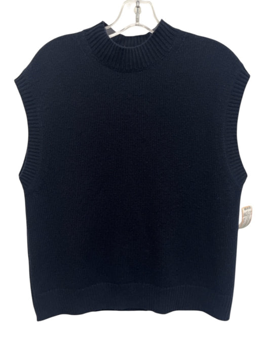 TWP Size XS/S Navy Blue Cap Sleeve Knit Ribbed Sweater Navy Blue / XS/S