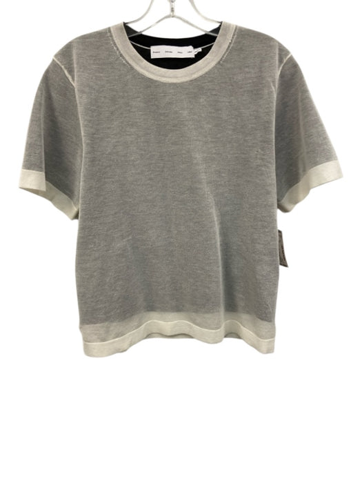 Proenza Schouler White Label Size M White & Baby Blue Viscose Blend Knit Top White & Baby Blue / M