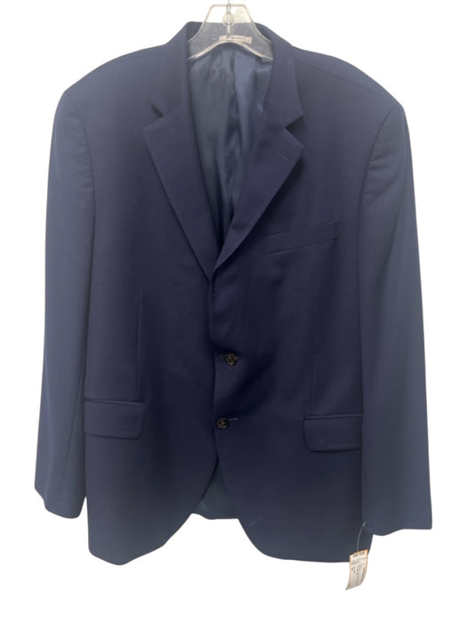 Peter Millar Navy Blue Wool Solid 2 Button Men's Blazer Navy Blue / 44r