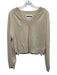 Colorush Size XS Beige Cashmere Long Sleeve Side Slit V Neck Ribbed Sweater Beige / XS