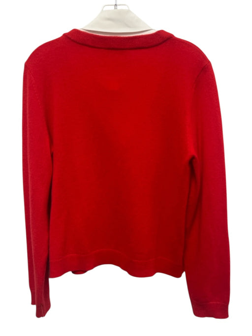 Alice + Olivia Size Medium Red & White Cashmere Blend Long Sleeve Knit Sweater Red & White / Medium