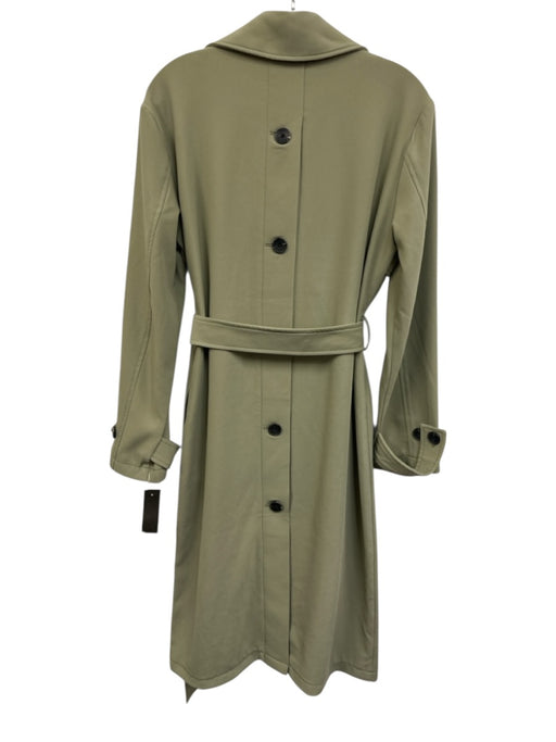 Avec Les Filles Size S Green Polyester Long Sleeve Trench Double Breasted Coat Green / S